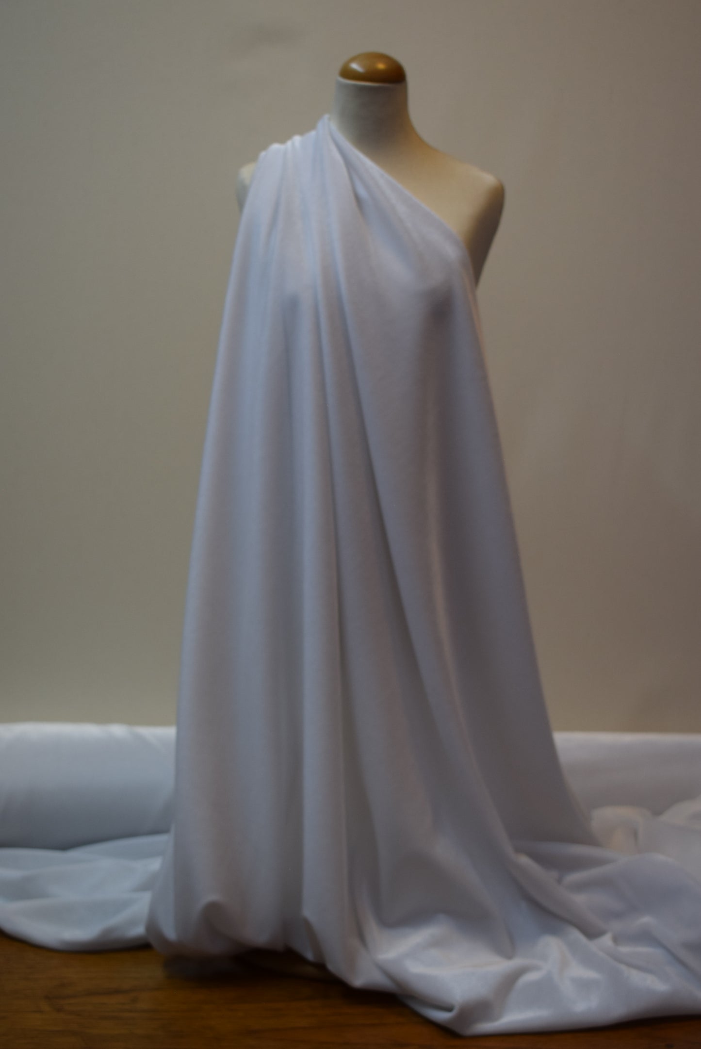 White Stretch Velvet