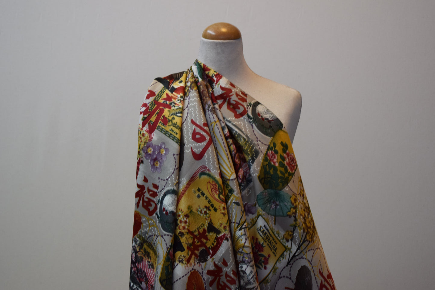 Japanese Print Satin