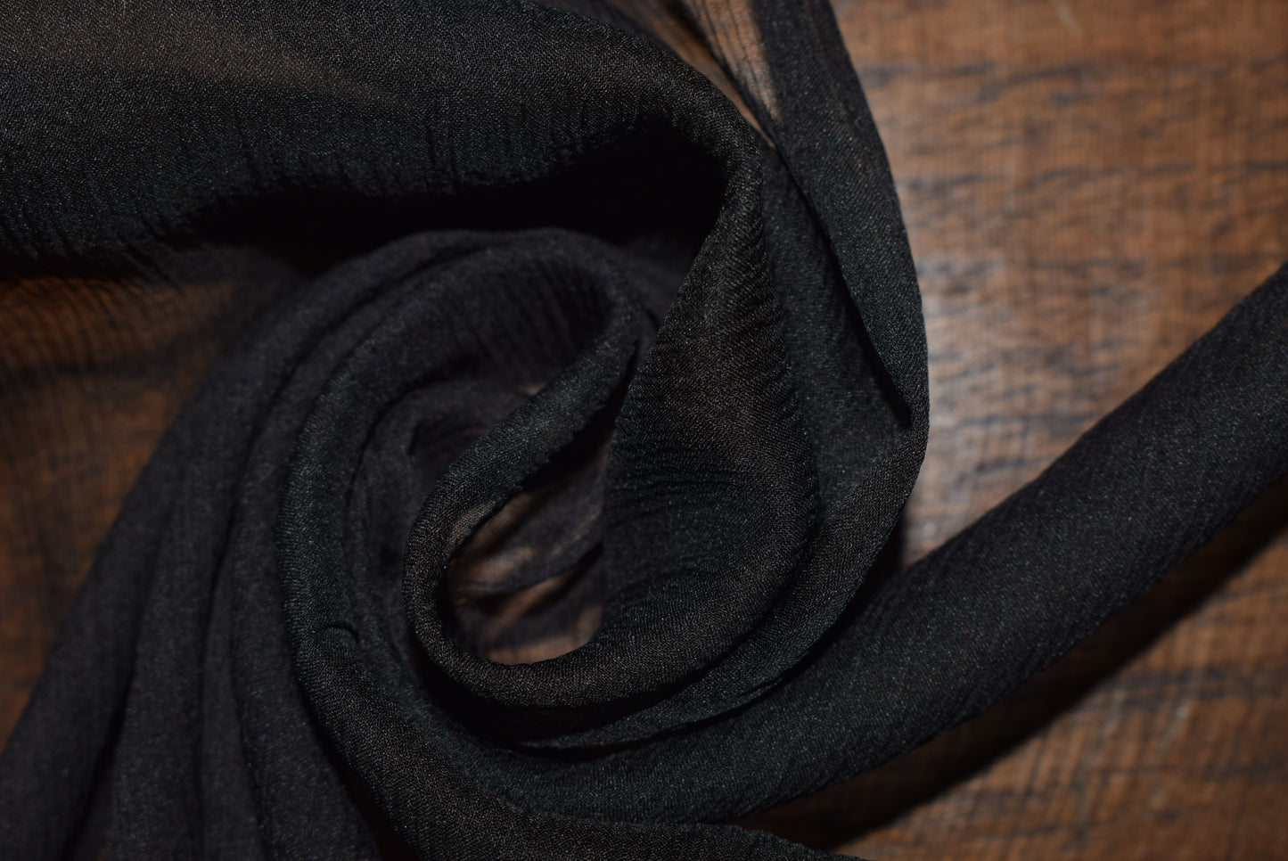 Silk Crinkle Chiffon - Black