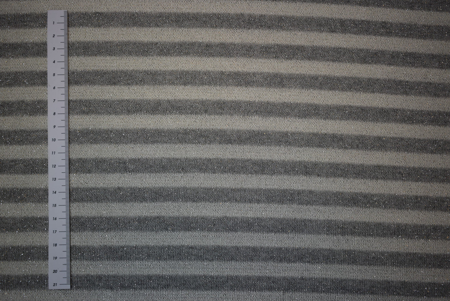 Lurex Stripe Knit - Grey