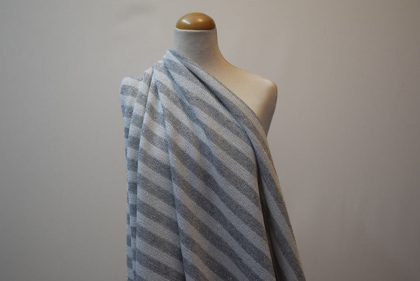 Lurex Stripe Knit - Grey