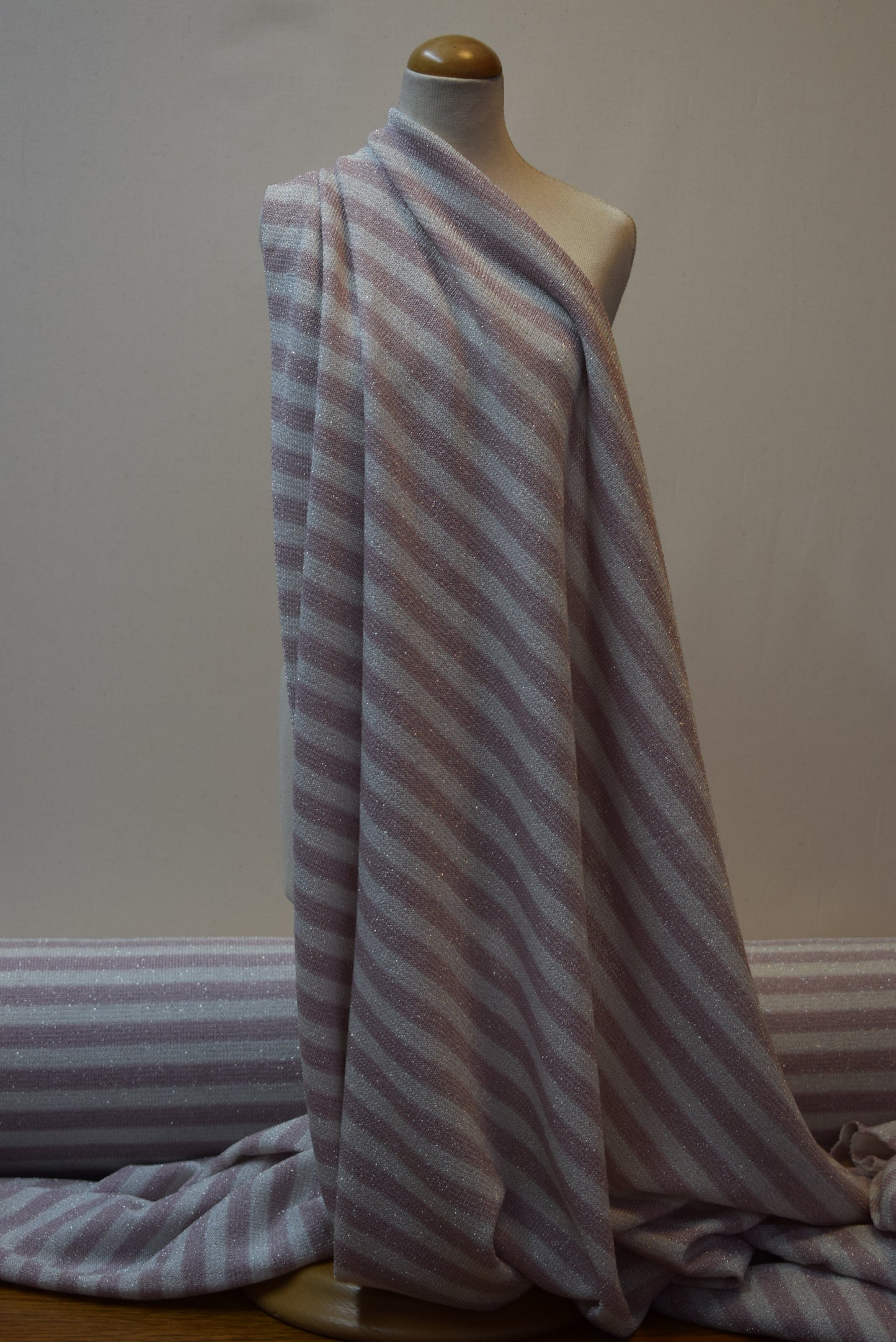 Lurex Stripe Knit - Grey