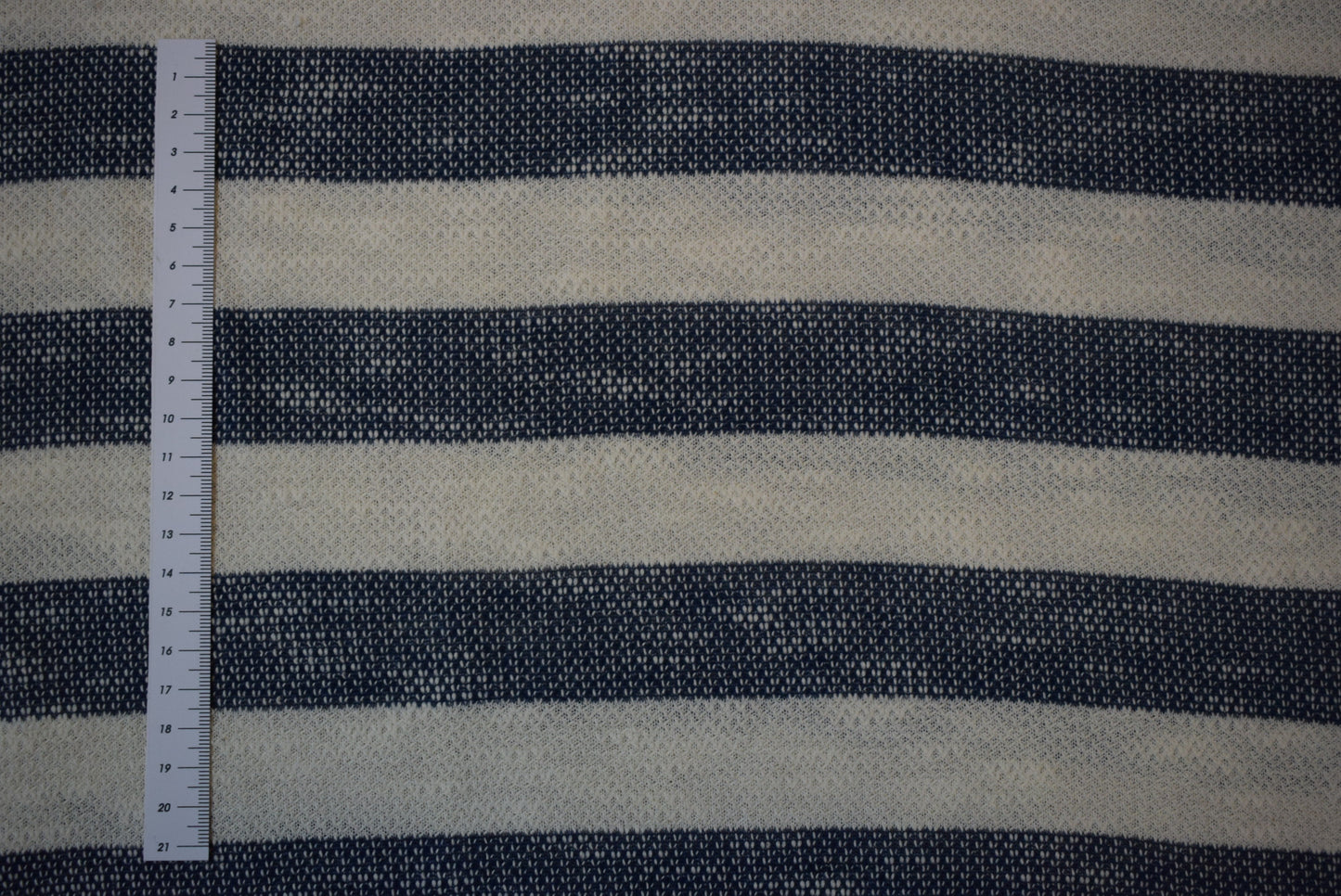 'Denim' Stripe Loop Back Knit