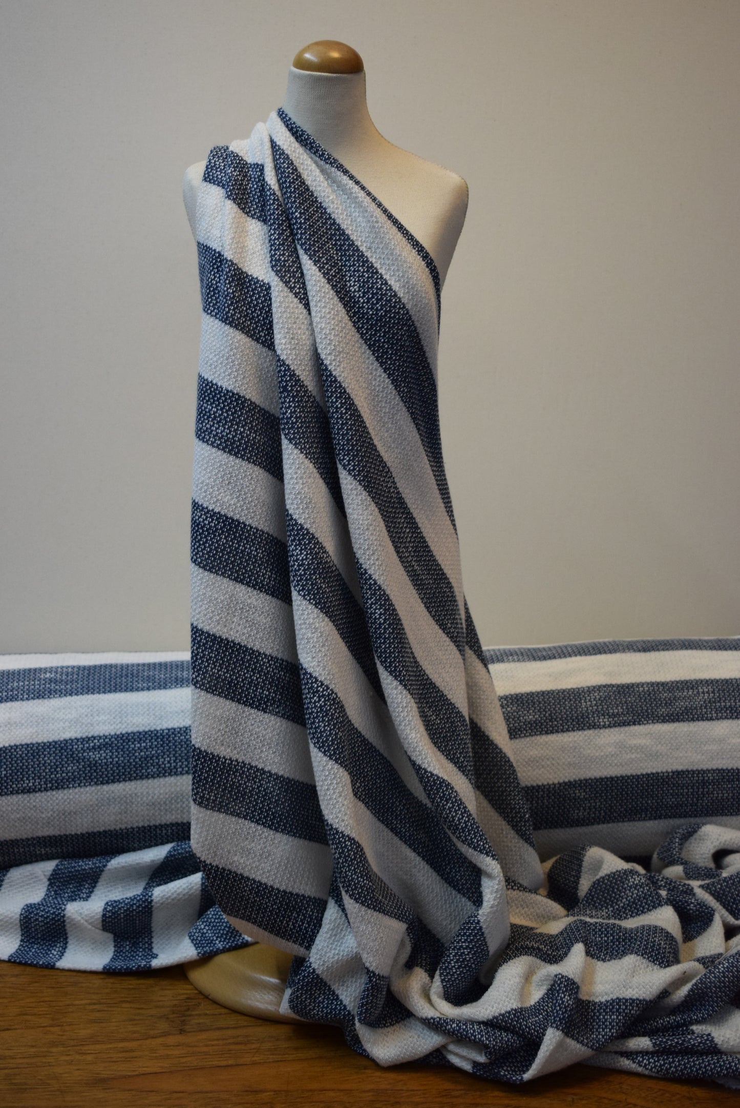 'Denim' Stripe Loop Back Knit