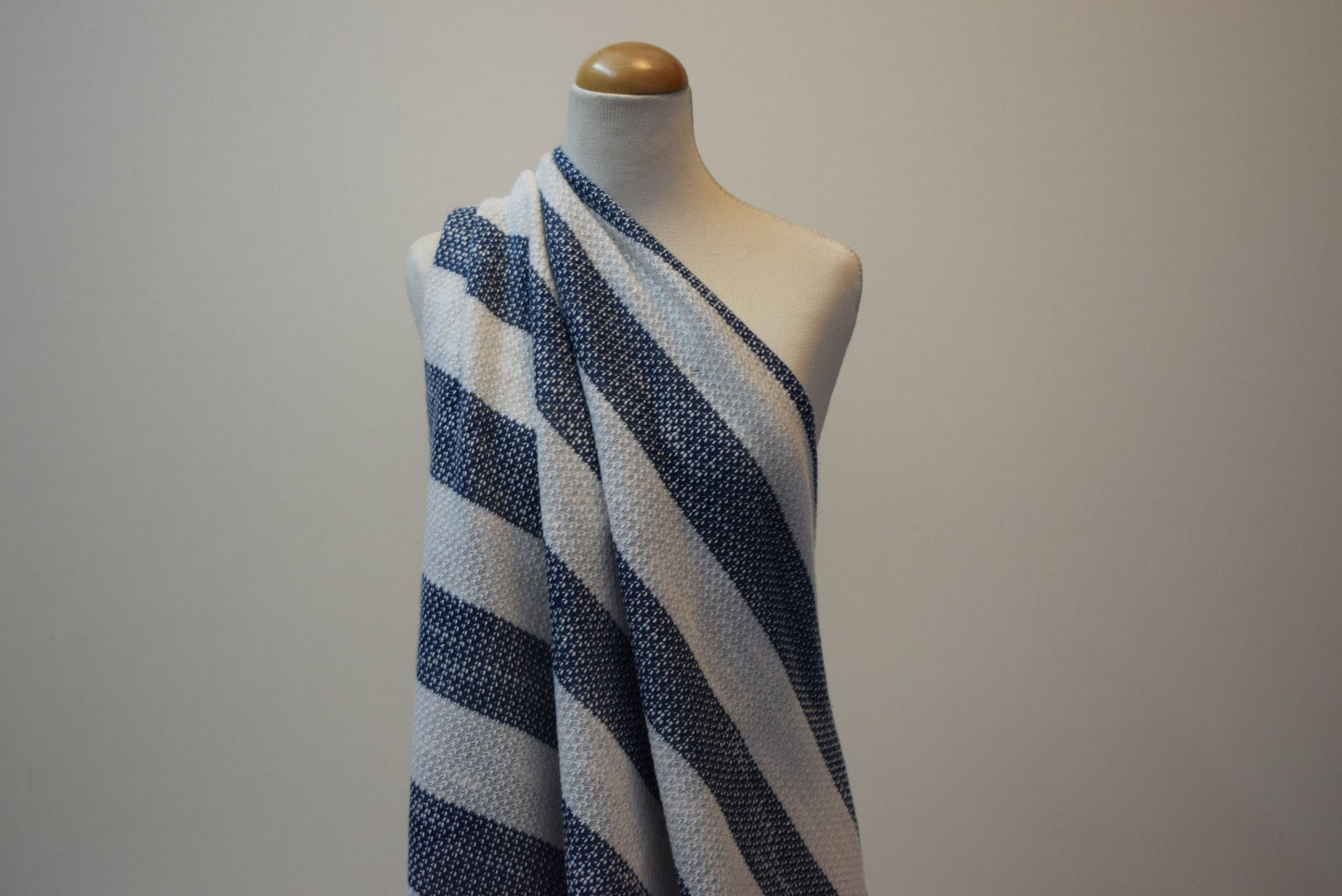 'Denim' Stripe Loop Back Knit