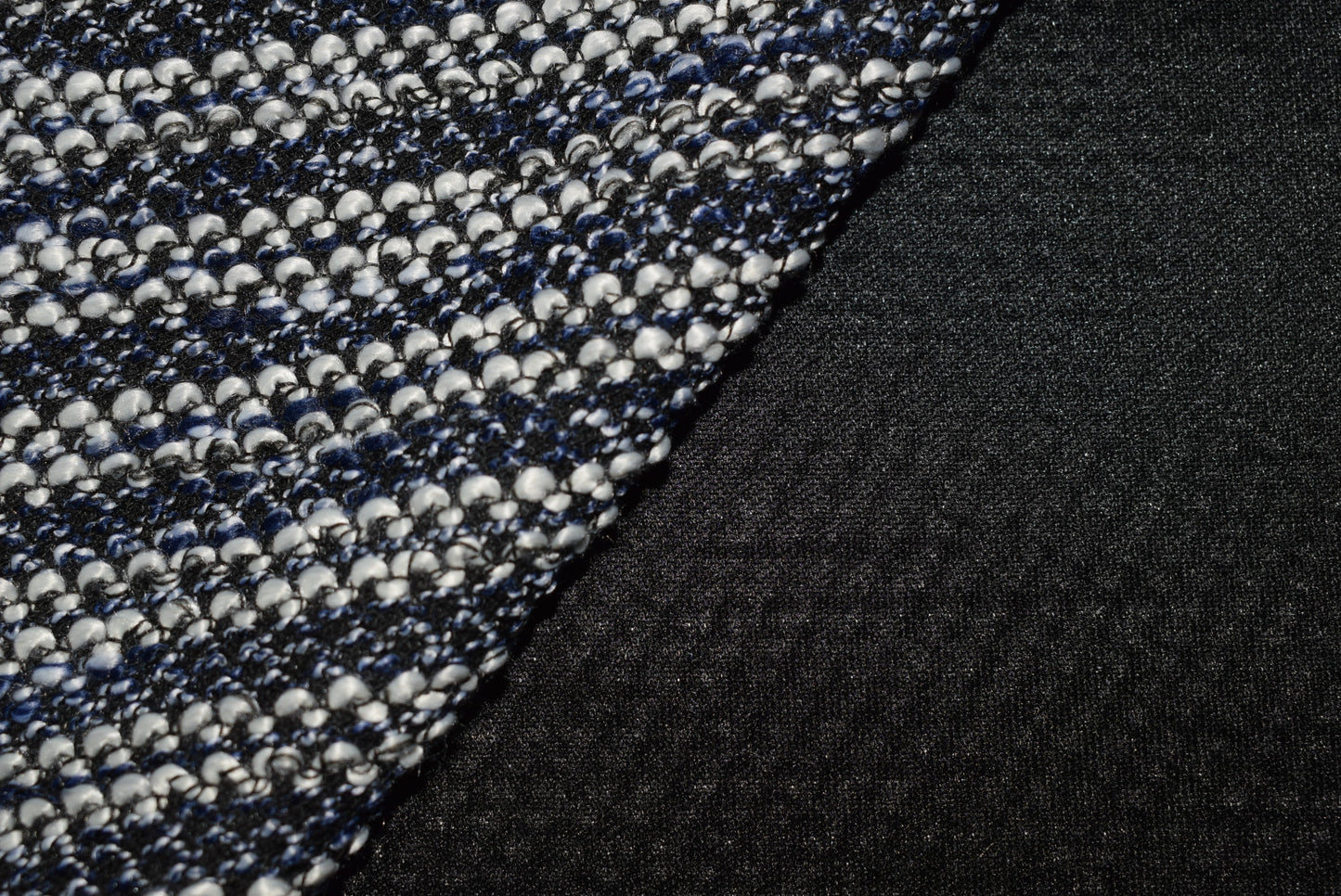 Bonded 'Denim' Boucle Tweed