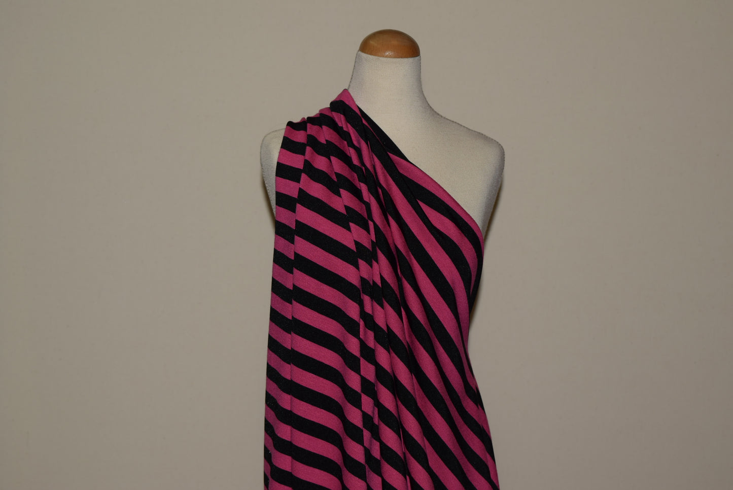Cerise/Black Striped Jersey