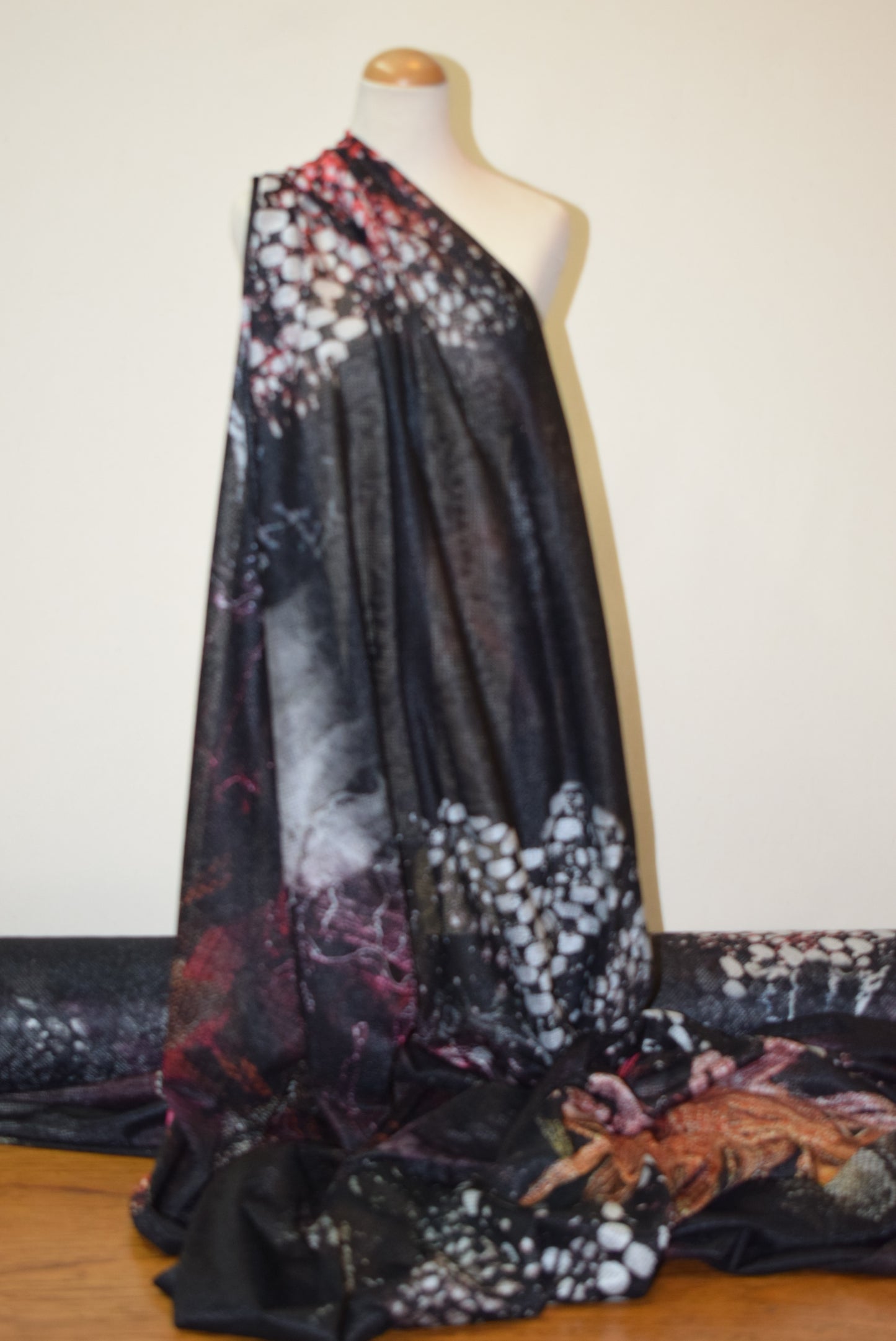 'Lacewing' Digital Rose Knit