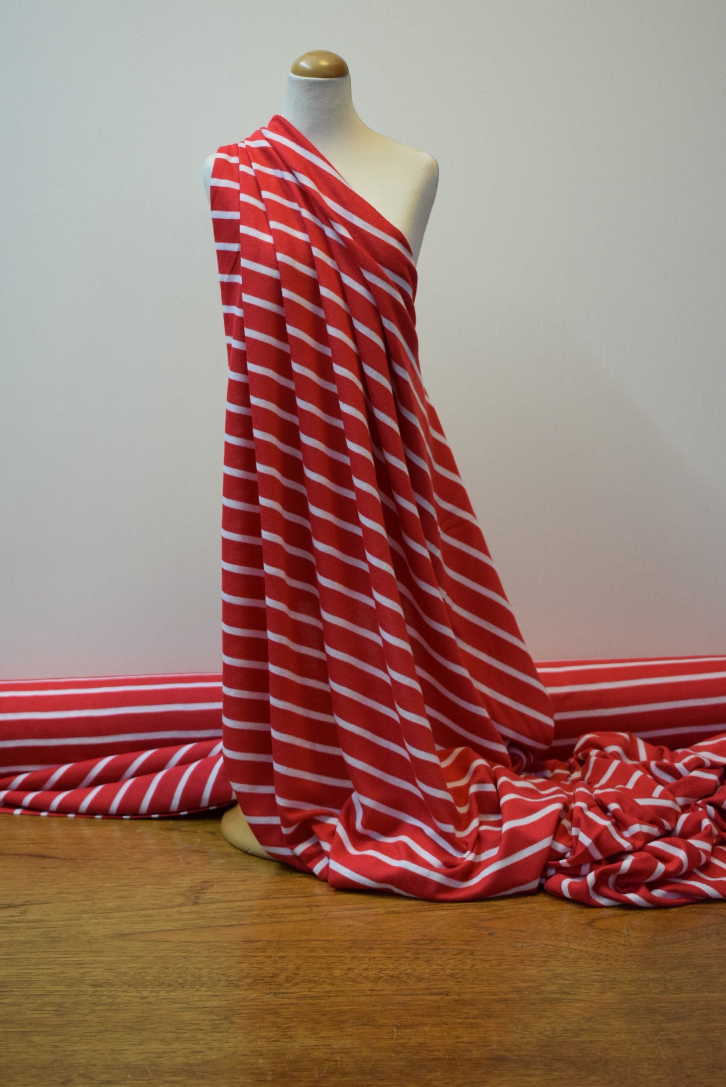 Red/Ivory Striped Jersey