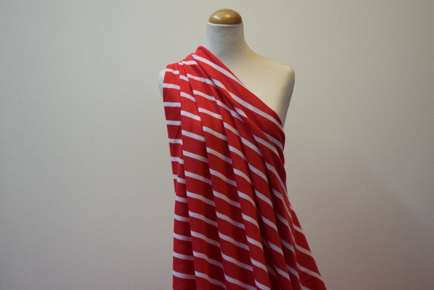 Red/Ivory Striped Jersey