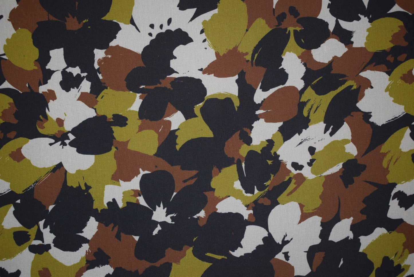 Camo Flower Georgette - Moss