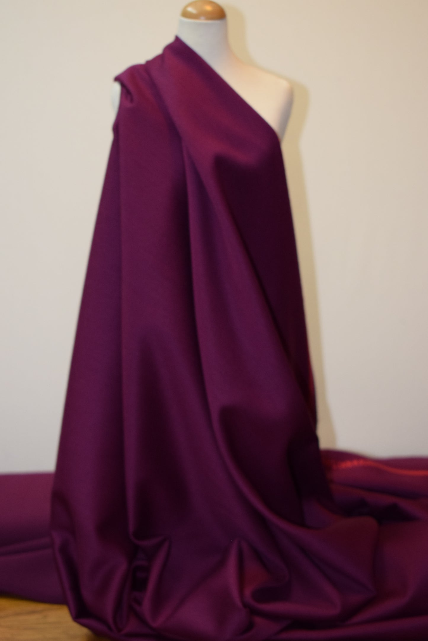 Damson Venetian Gaberdine