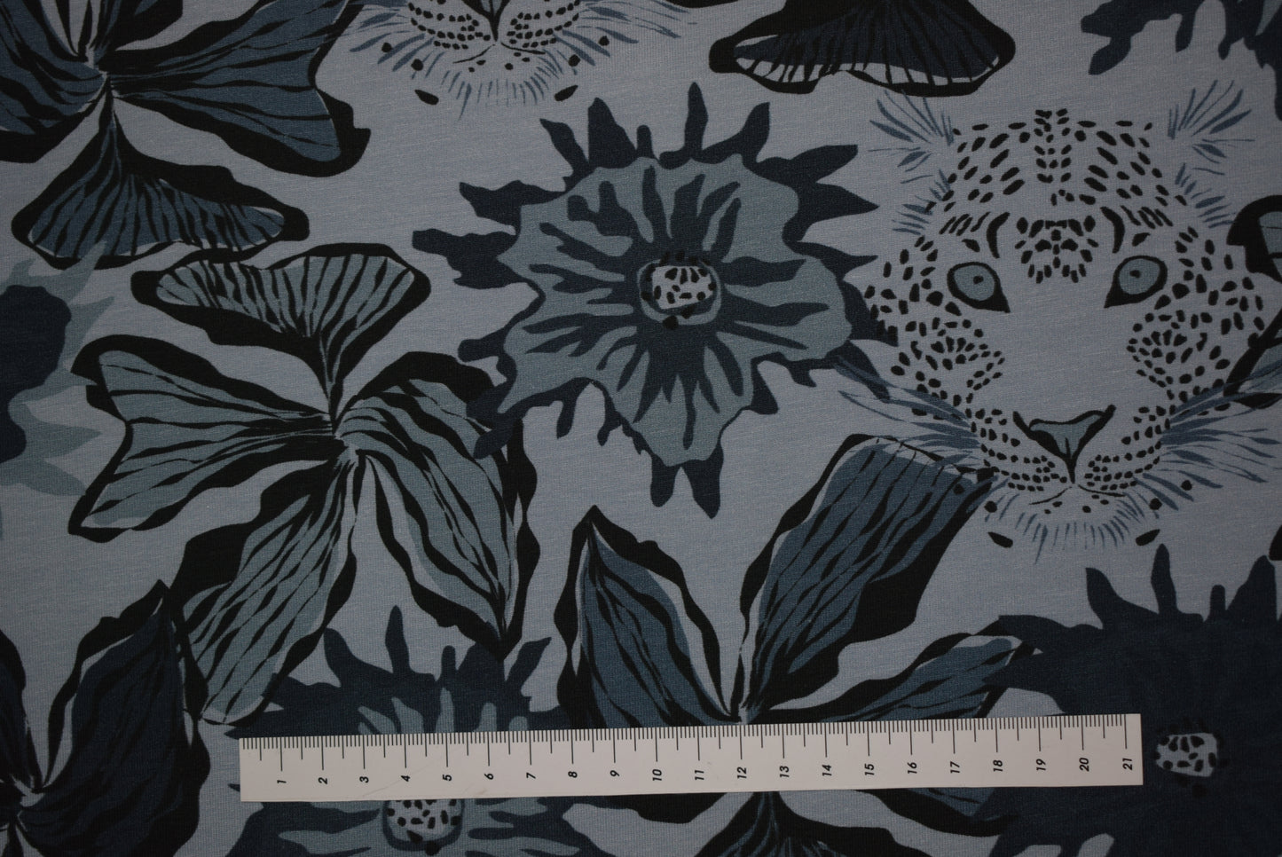 Leopard Floral Print jersey