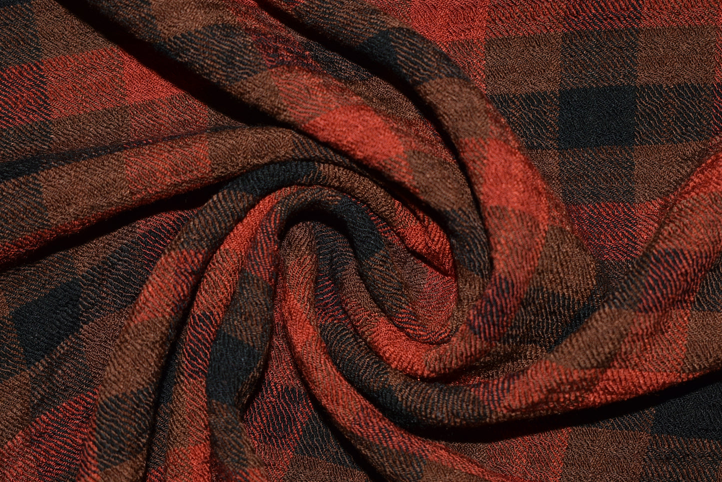 Russett/Coffee Crinkle Check