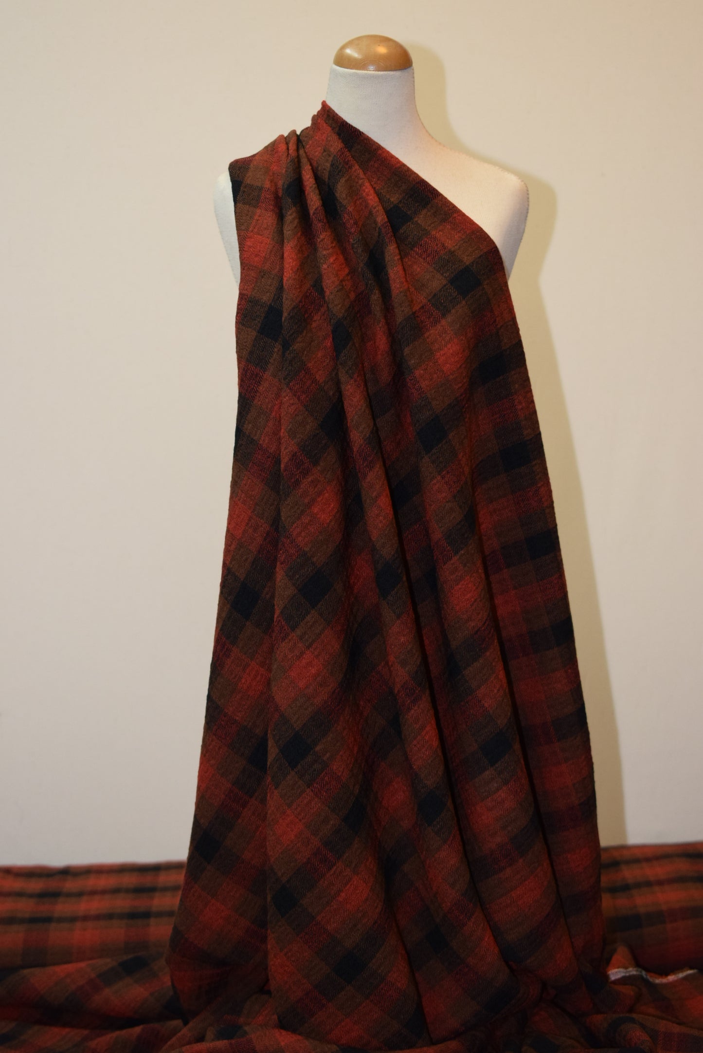 Russett/Coffee Crinkle Check