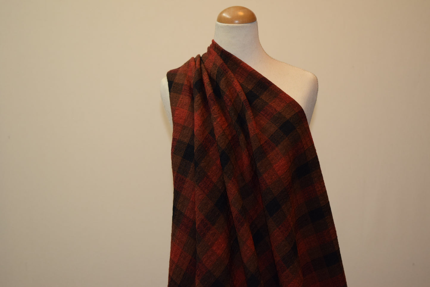 Russett/Coffee Crinkle Check