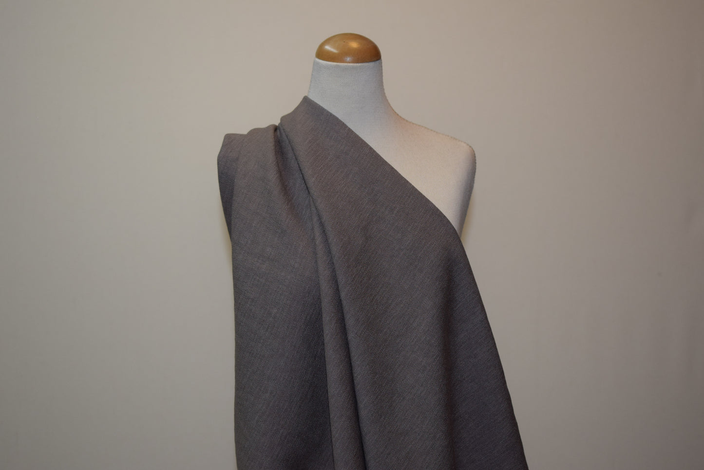 'Raindrop' Crepe Suiting - Taupe