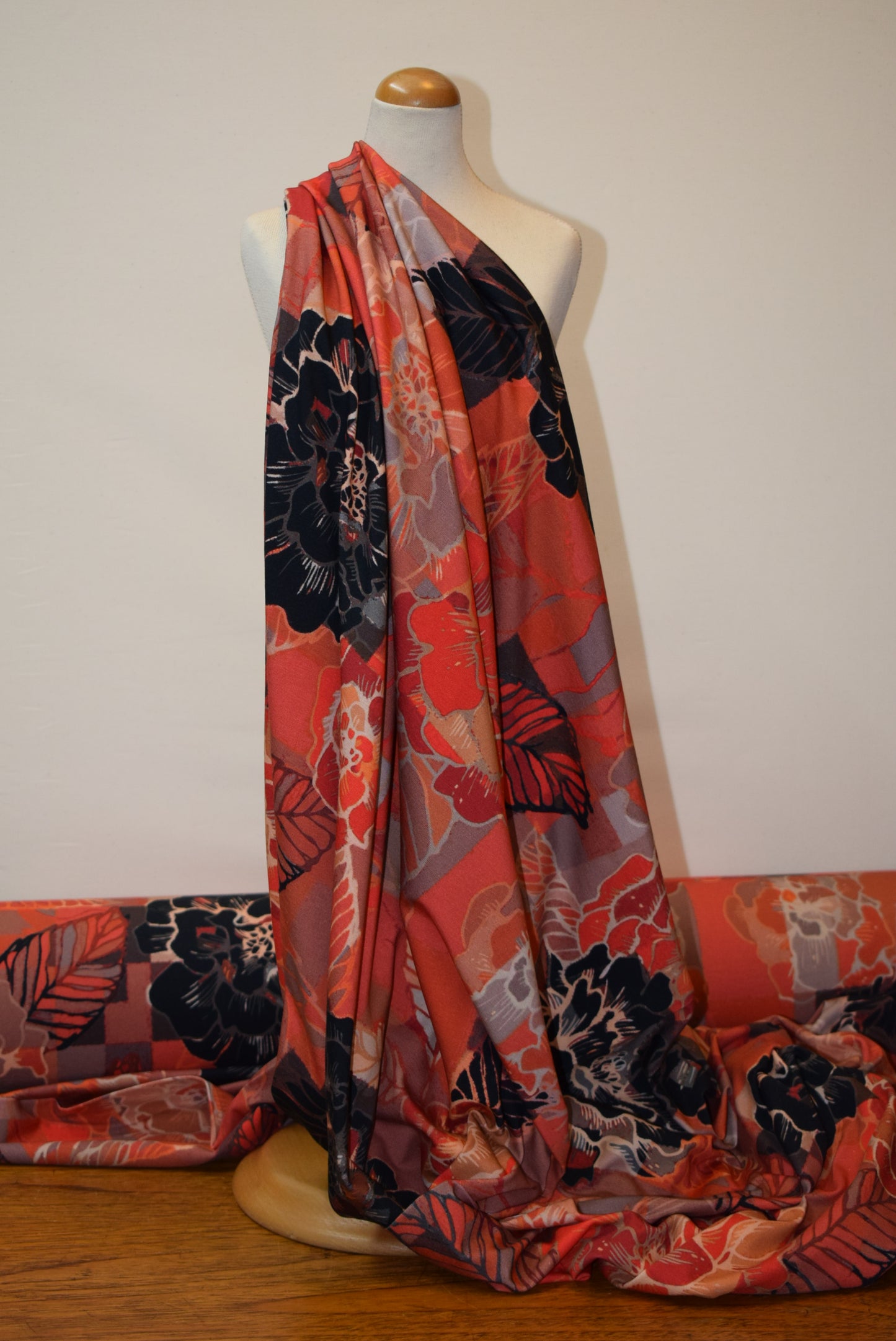 Leopard Floral Print jersey