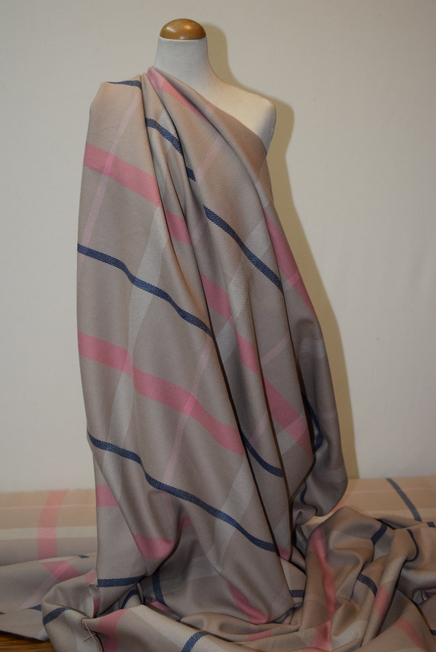 Pink/Blue/Sand Twill Check