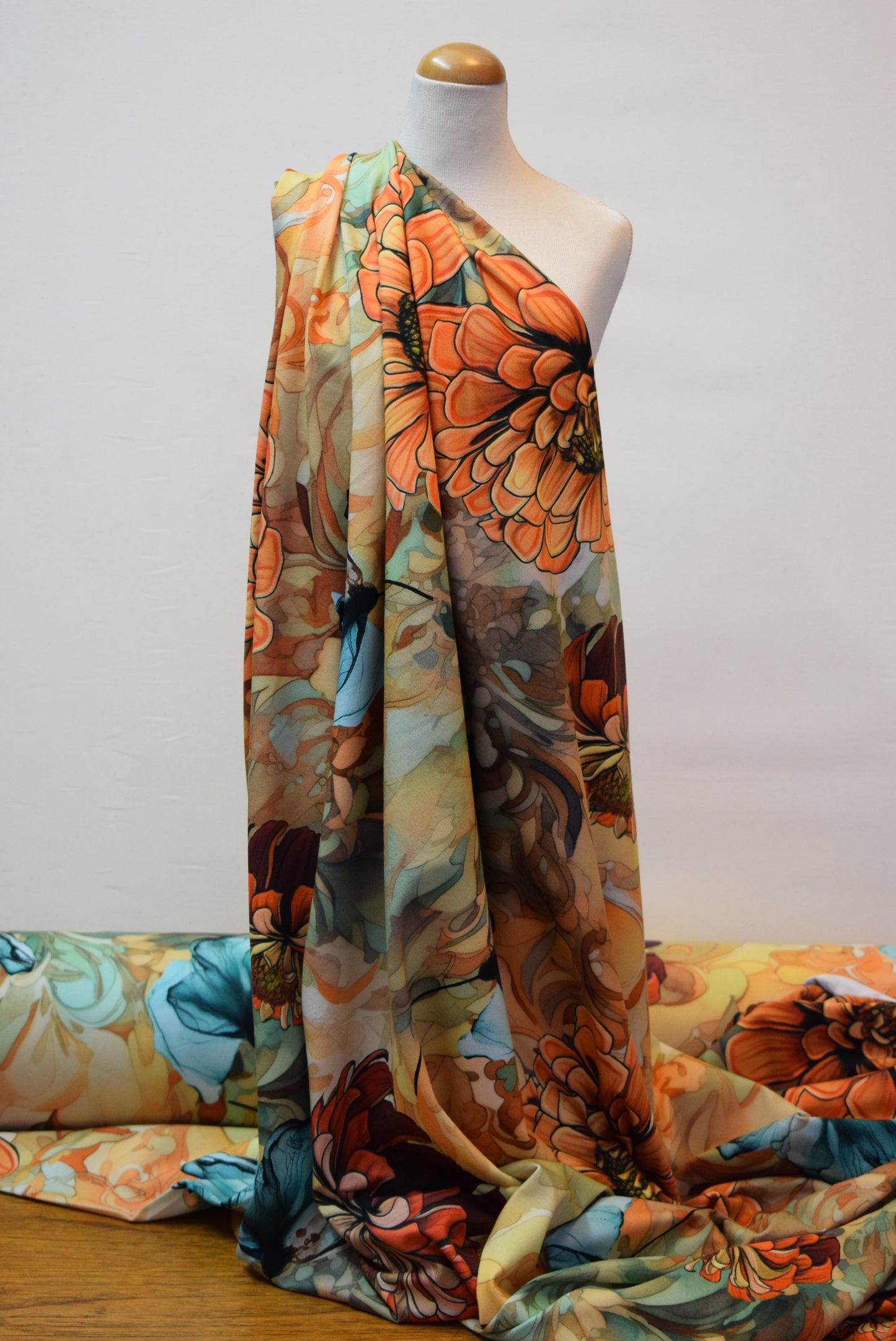 Leopard Floral Print jersey