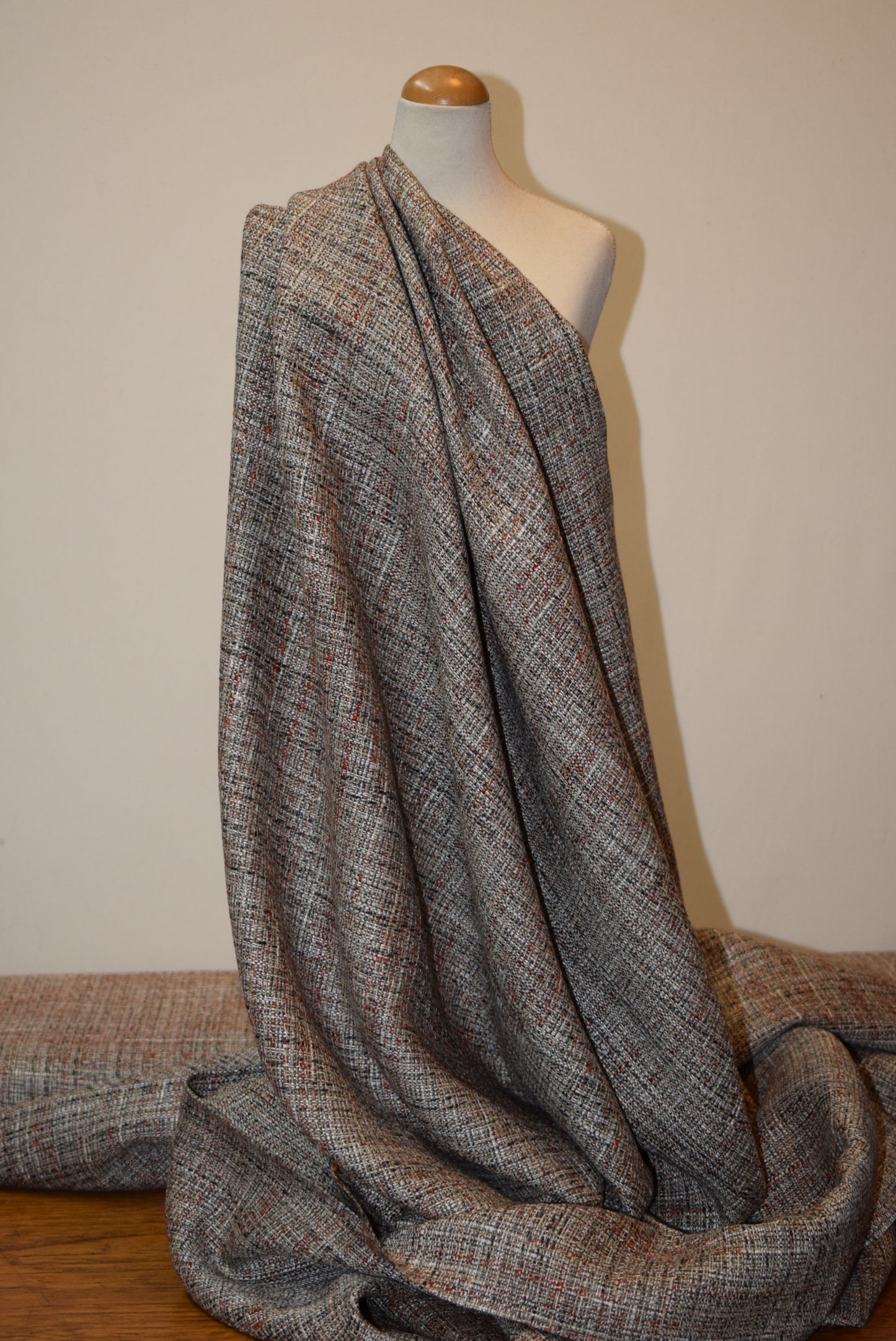 Rust Linen-Mix Tweed