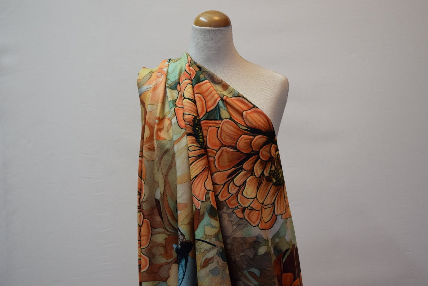 Leopard Floral Print jersey