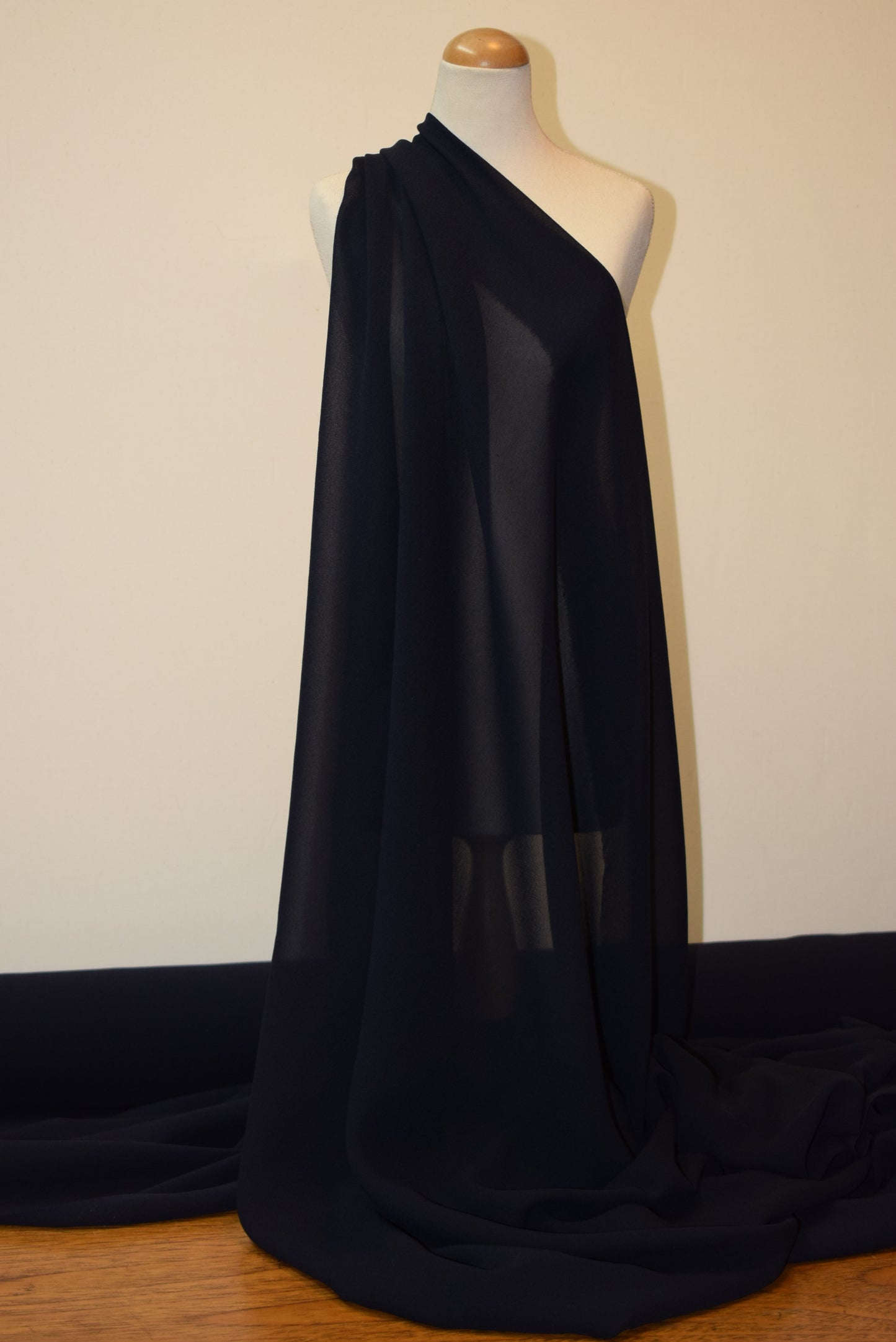 Silk Chiffon - Very Dark Navy