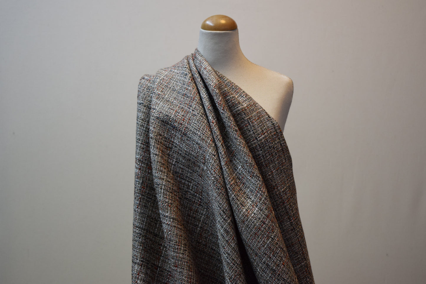 Rust Linen-Mix Tweed