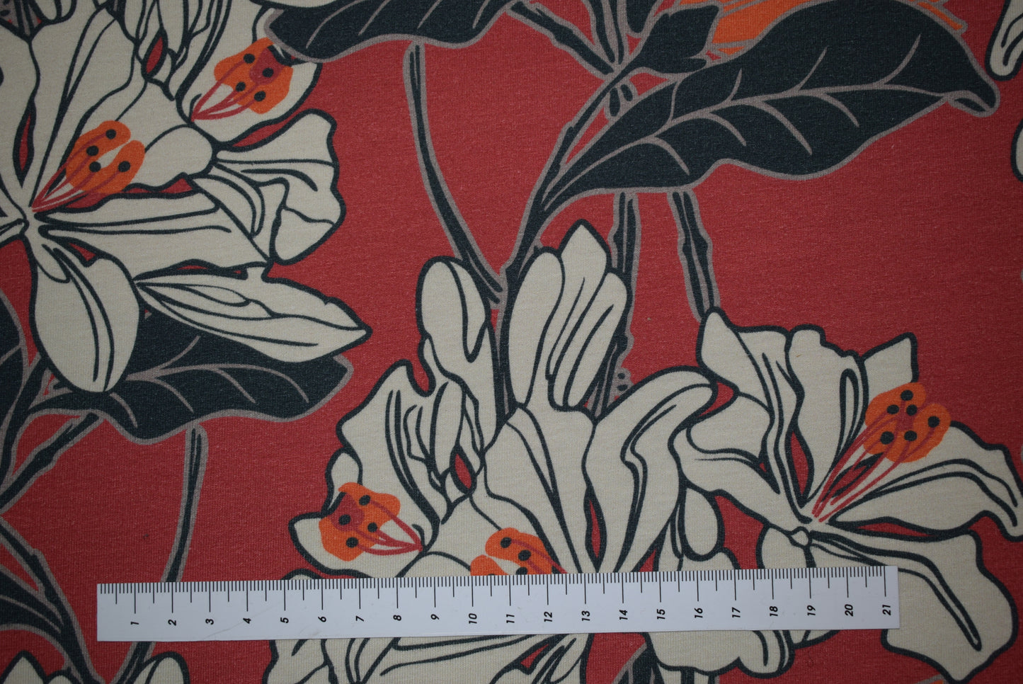 Leopard Floral Print jersey