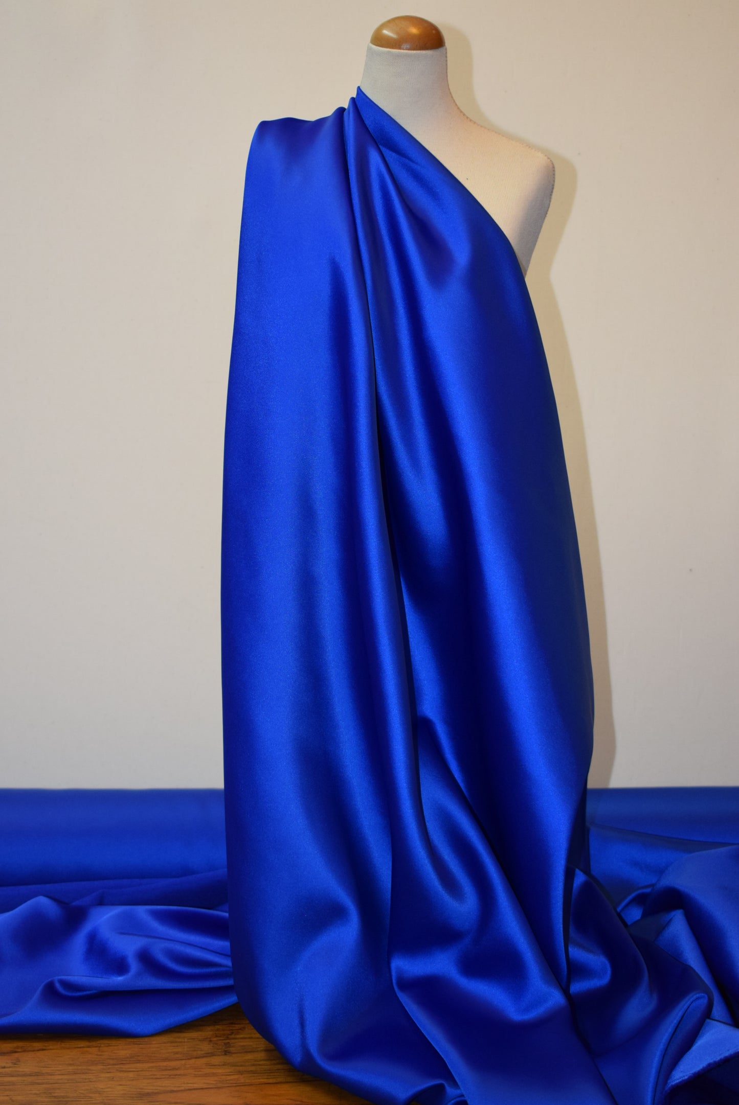 'Vienna' Stretch Satin - Royal