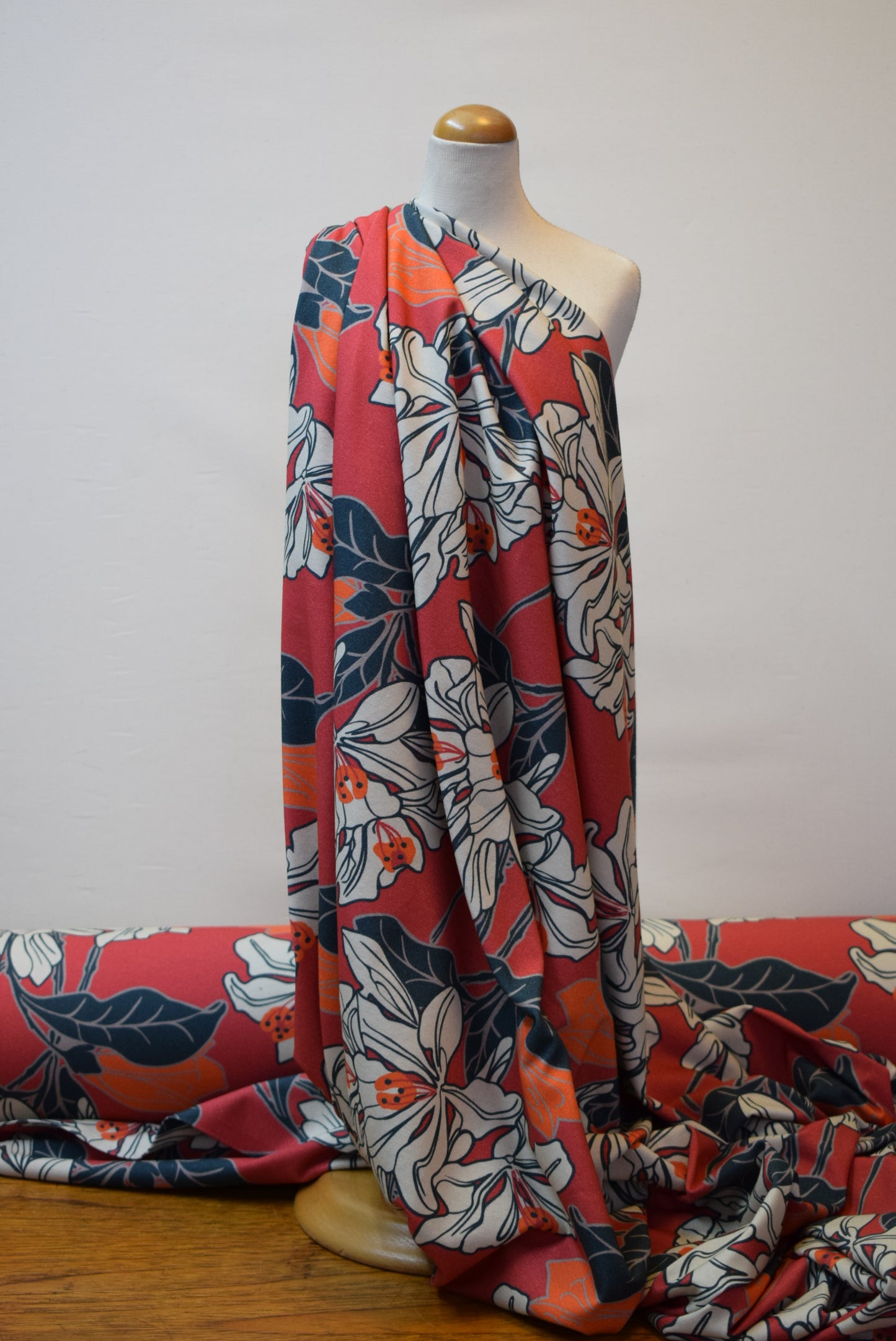 Leopard Floral Print jersey