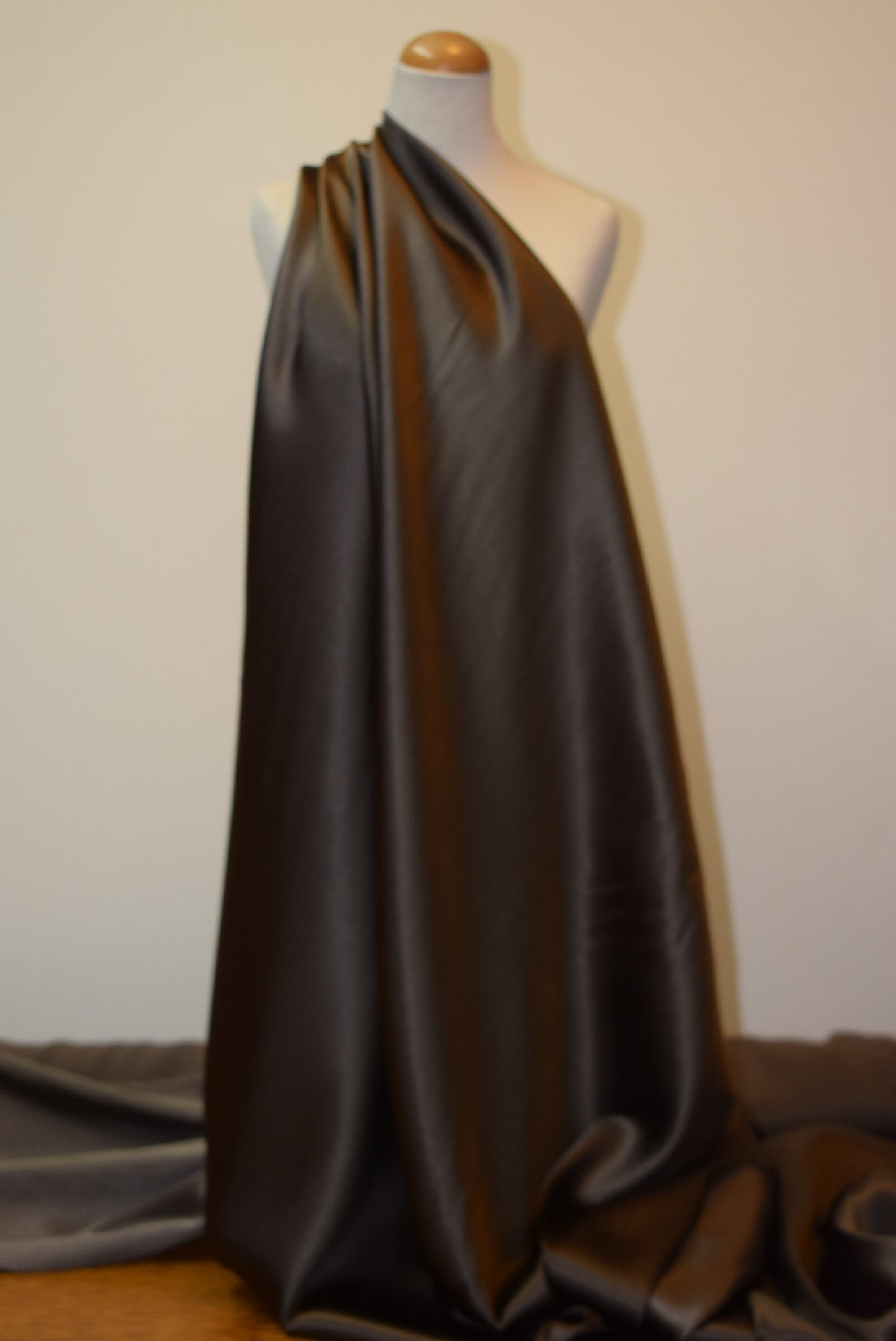 Stretch Silk Satin - Chocolate