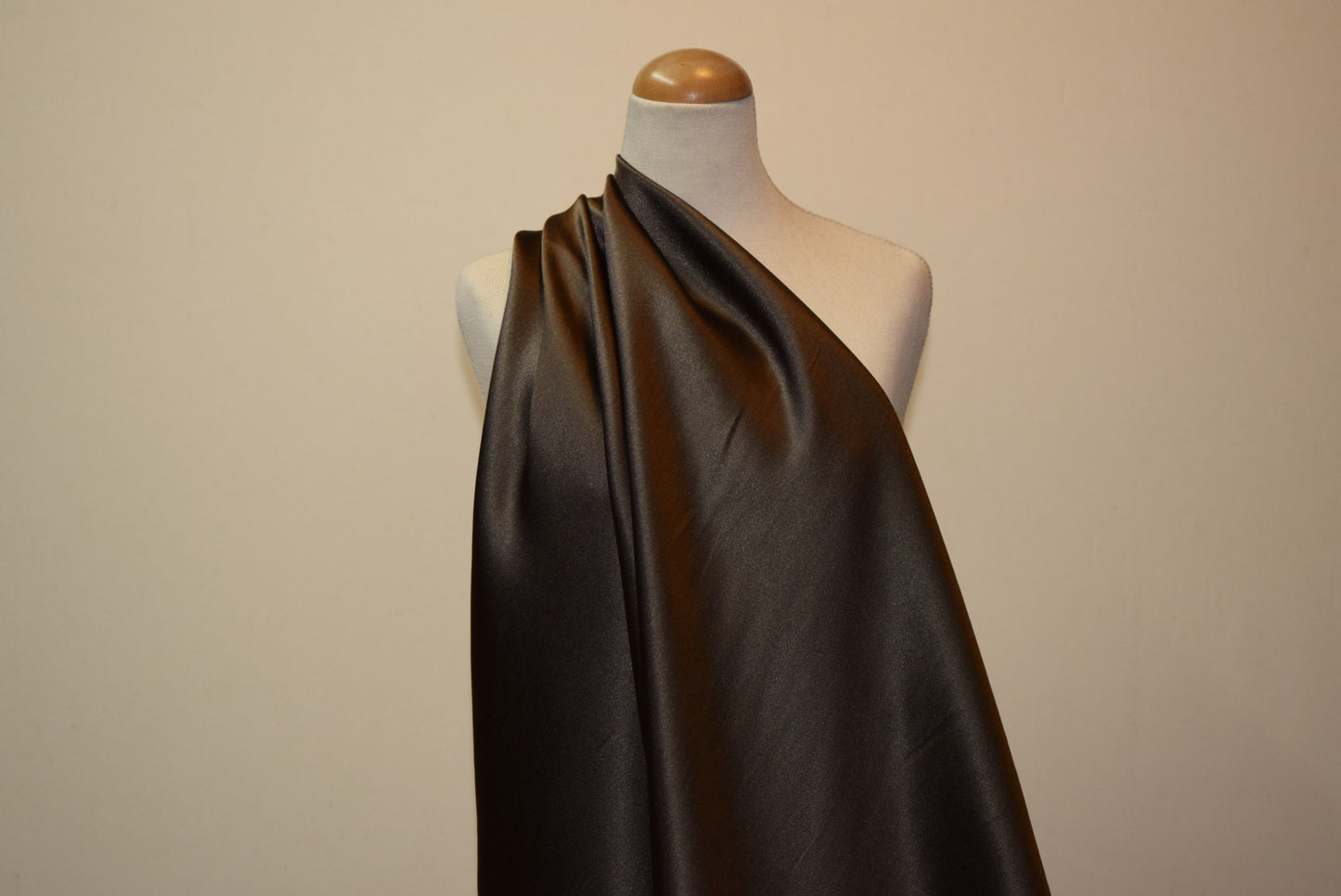 Stretch Silk Satin - Chocolate