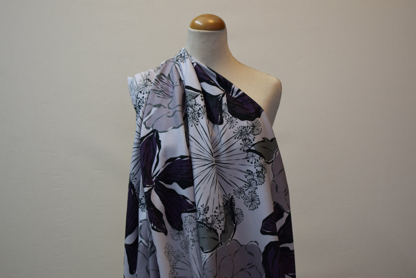 Leopard Floral Print jersey