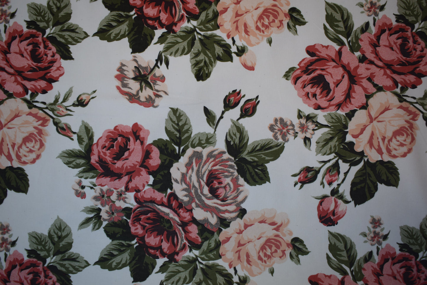 'Chintz Rose' Printed Needlecord