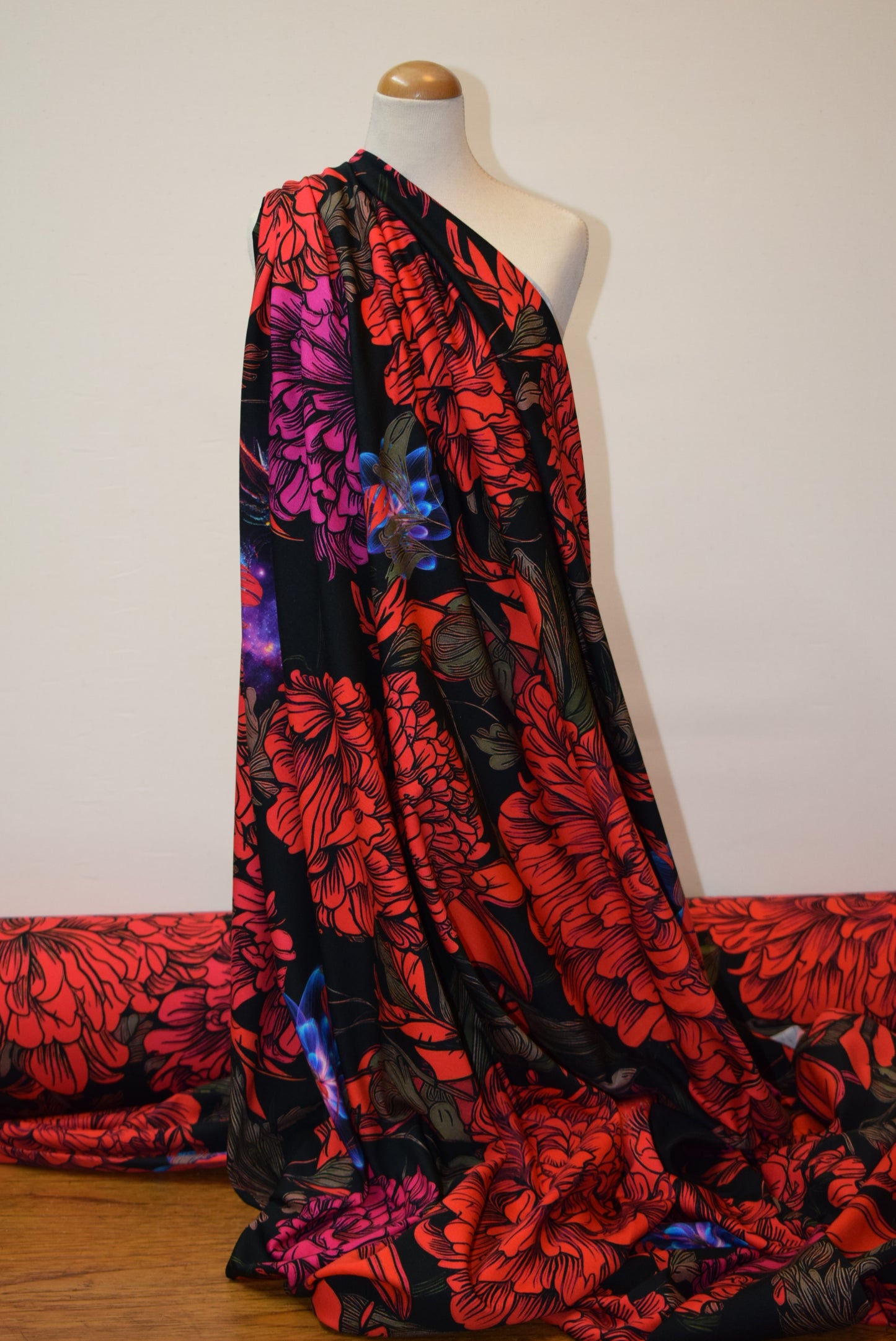 Leopard Floral Print jersey