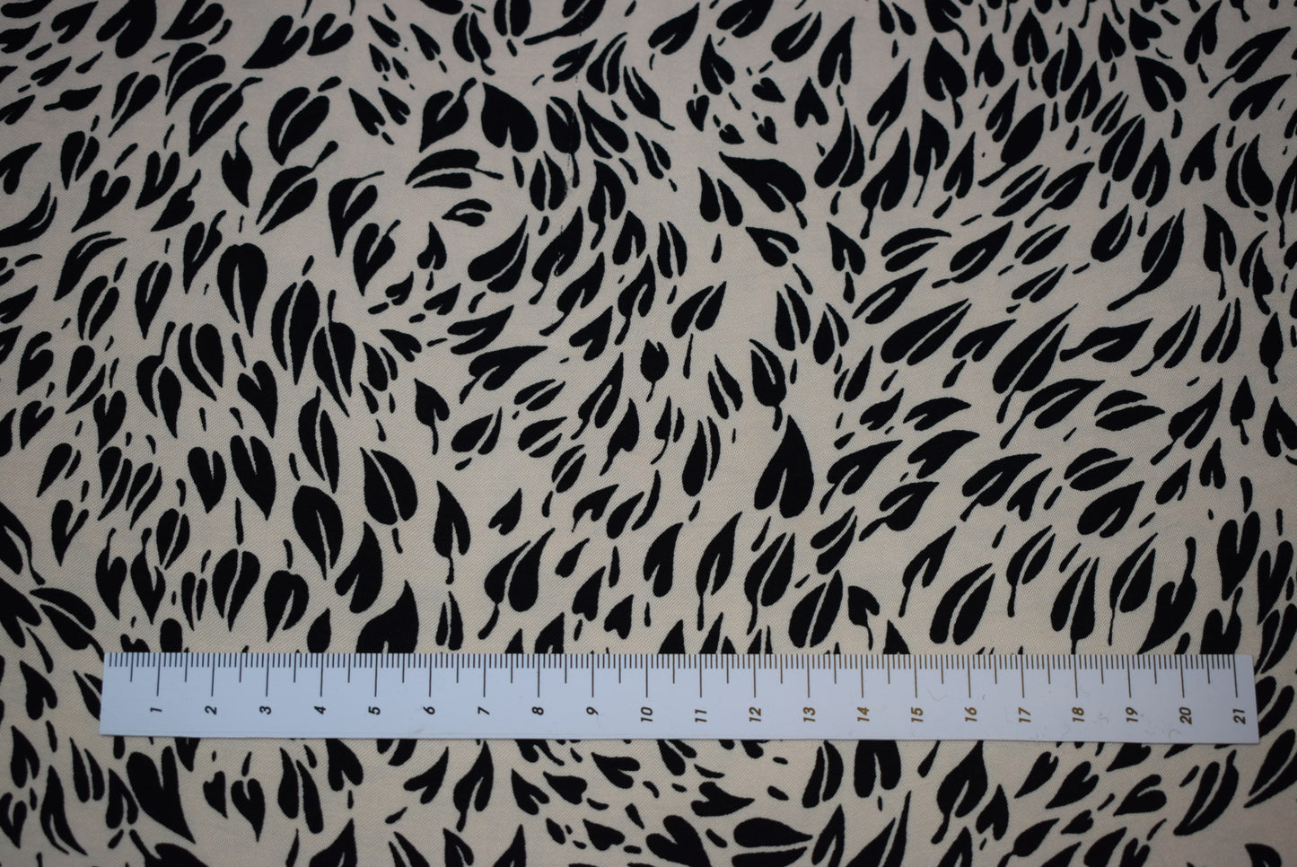 Leaf Print 'A' Cupro Satin