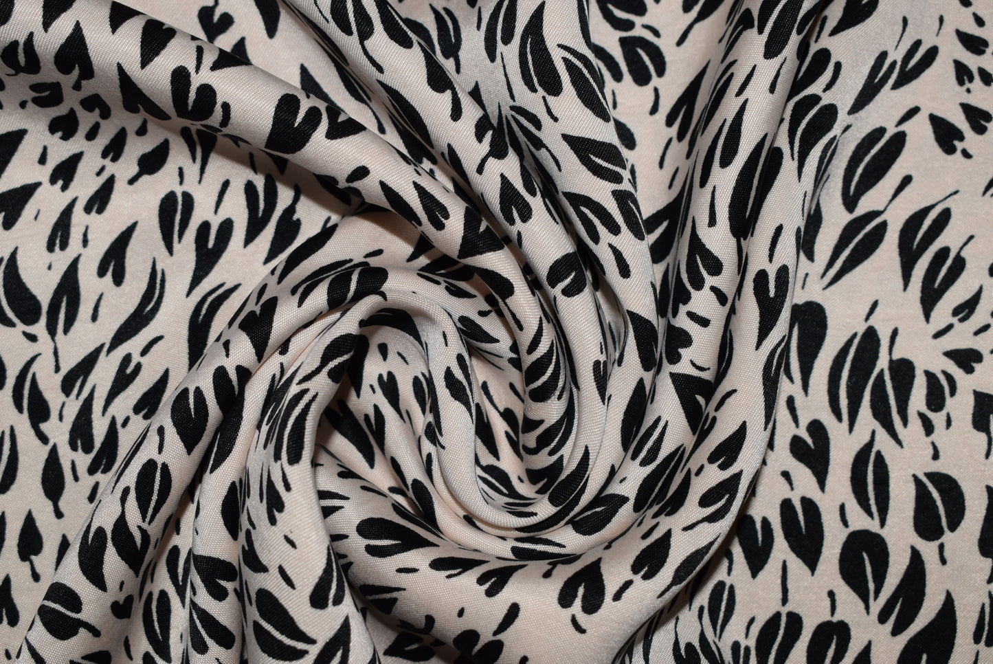 Leaf Print 'A' Cupro Satin