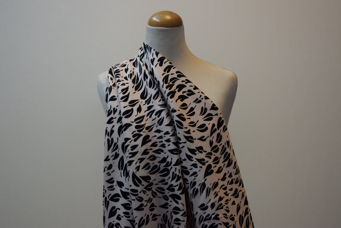 Leaf Print 'A' Cupro Satin