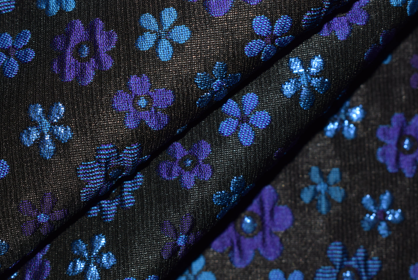Blue Daisy Brocade