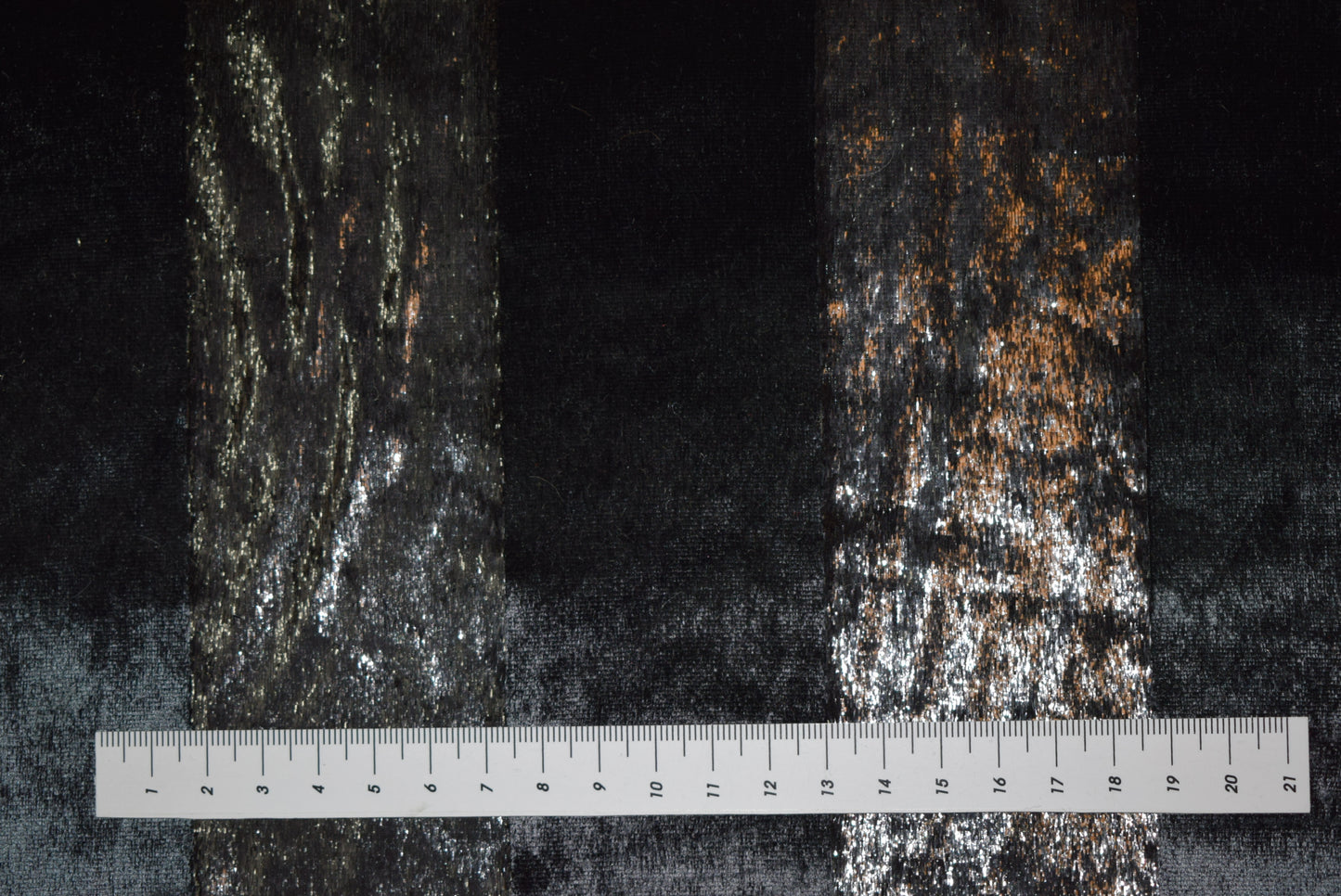 Metallic Stripe Panné Velvet
