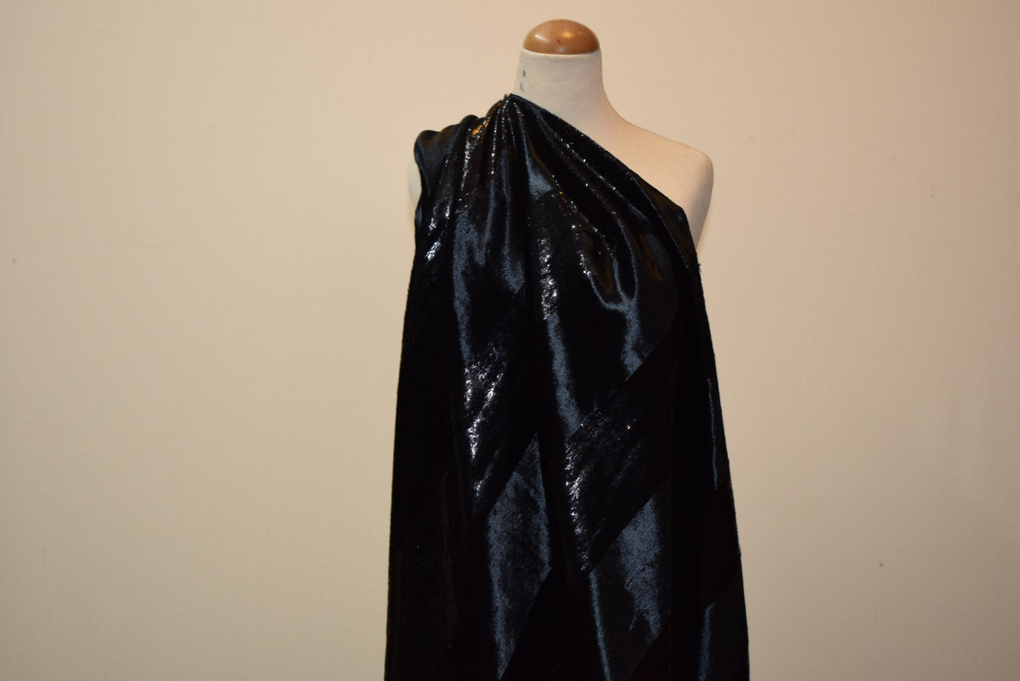 Metallic Stripe Panné Velvet