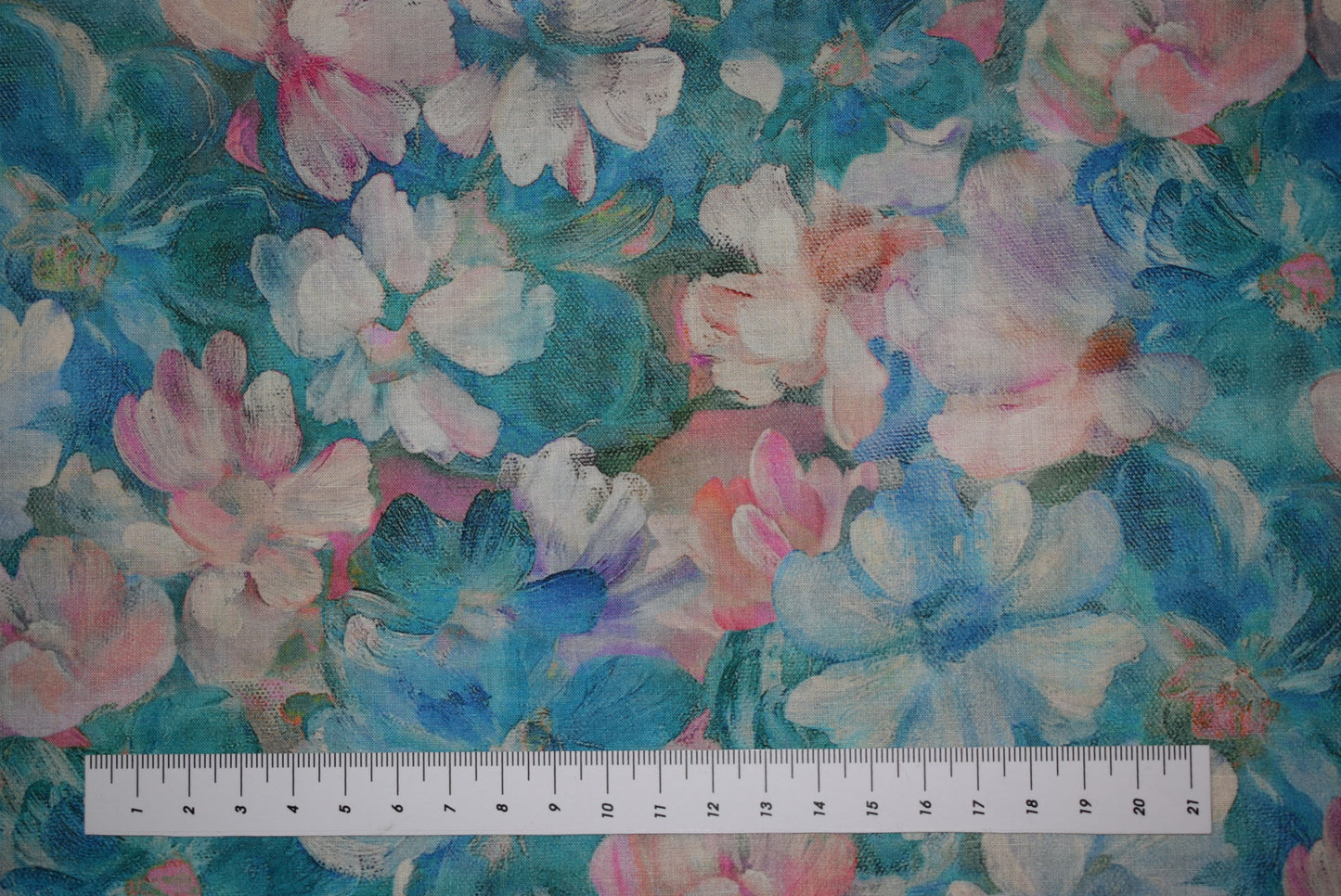 'Messina' Digital Print Lawn - Turquoise