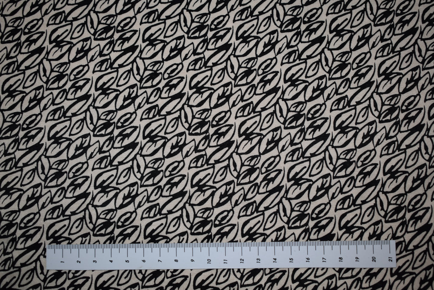 Leaf Print 'B' Cupro Satin