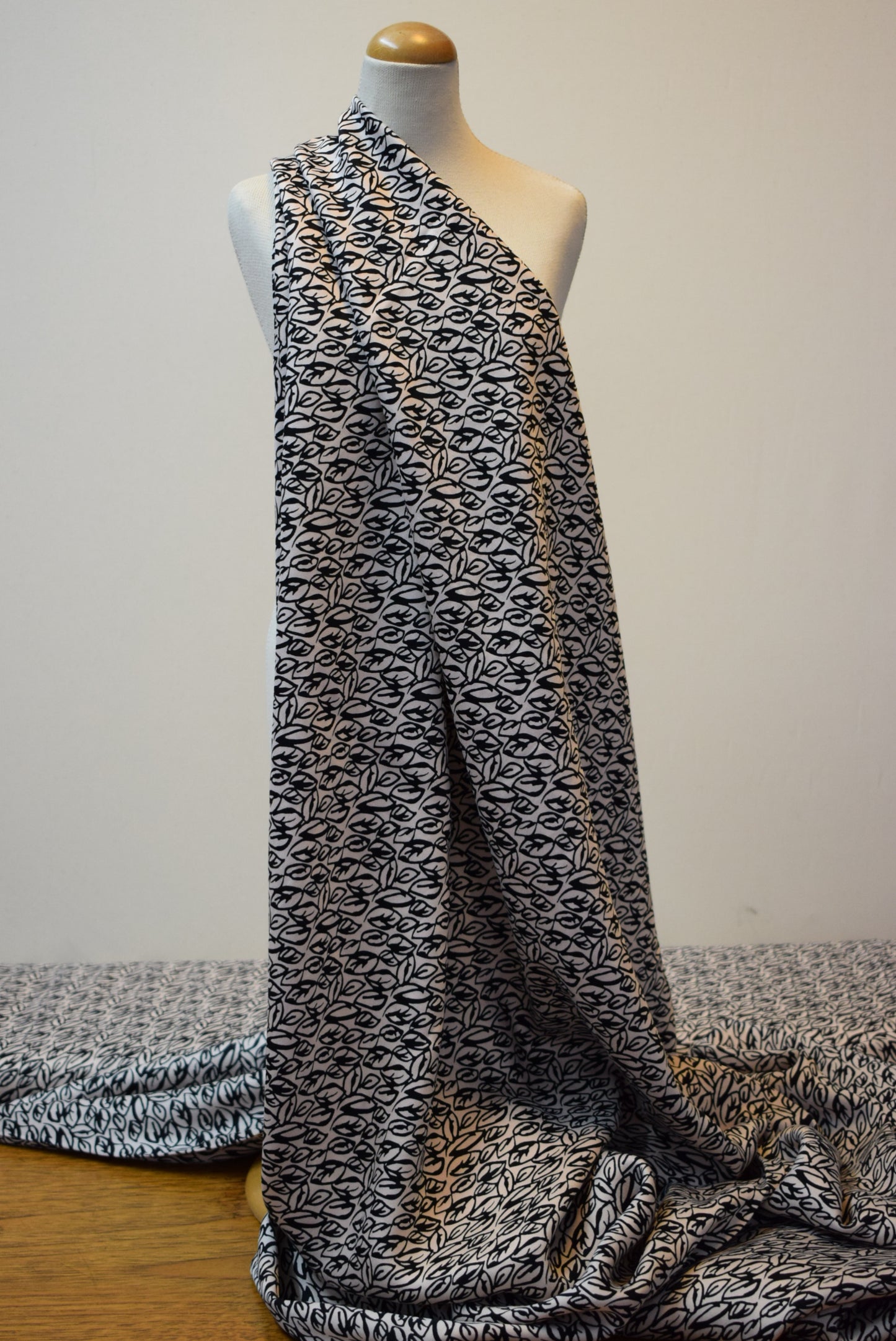 Leaf Print 'B' Cupro Satin