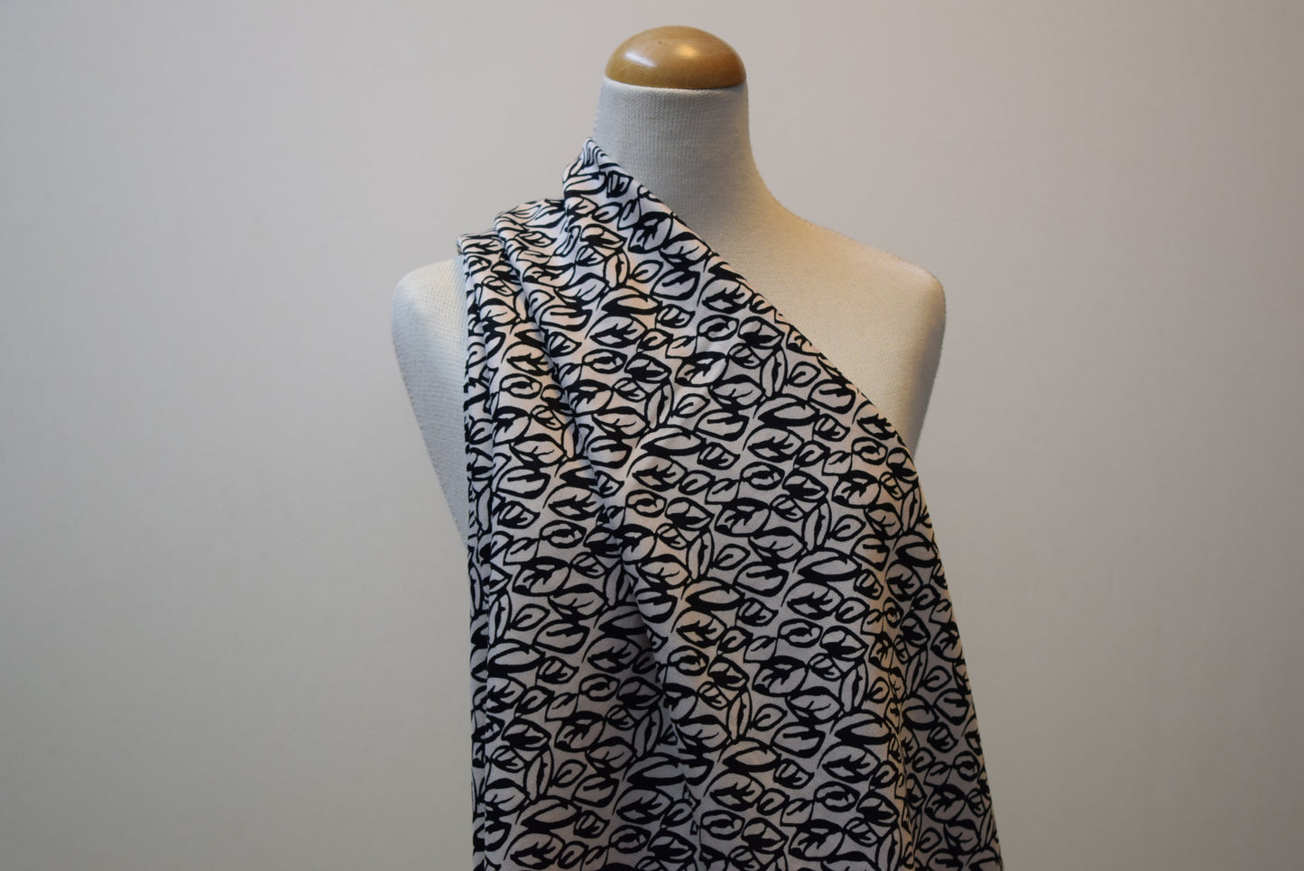 Leaf Print 'B' Cupro Satin