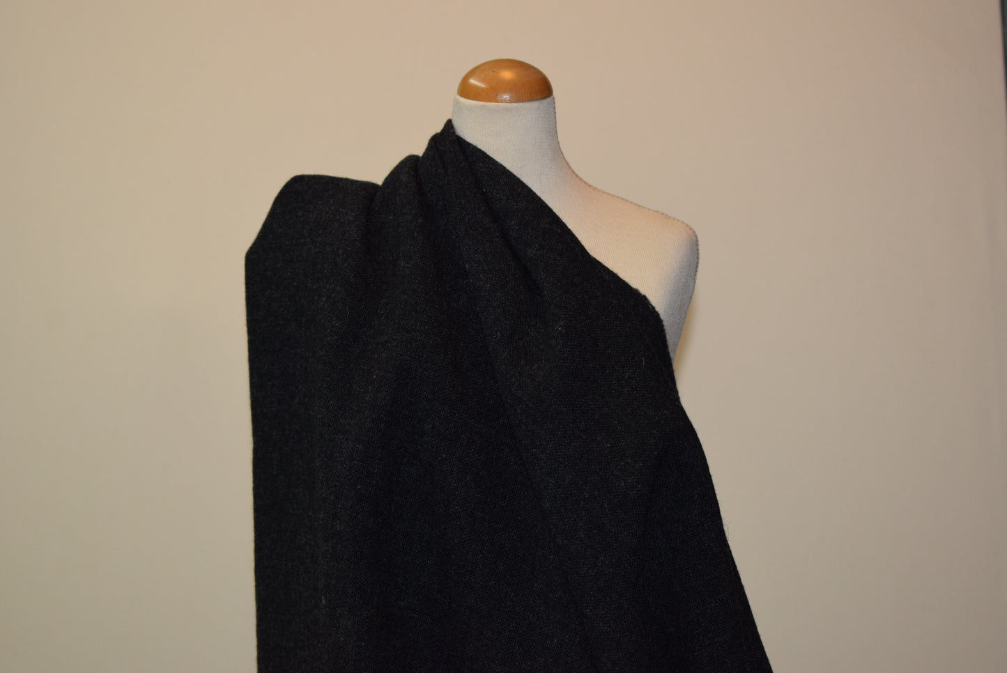 Dark Grey Hopsack Tweed