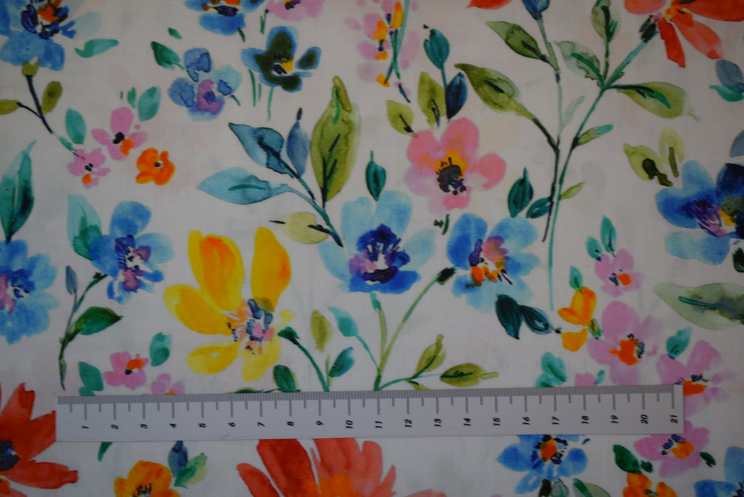 'Rimini' Digital Print Sateen - White