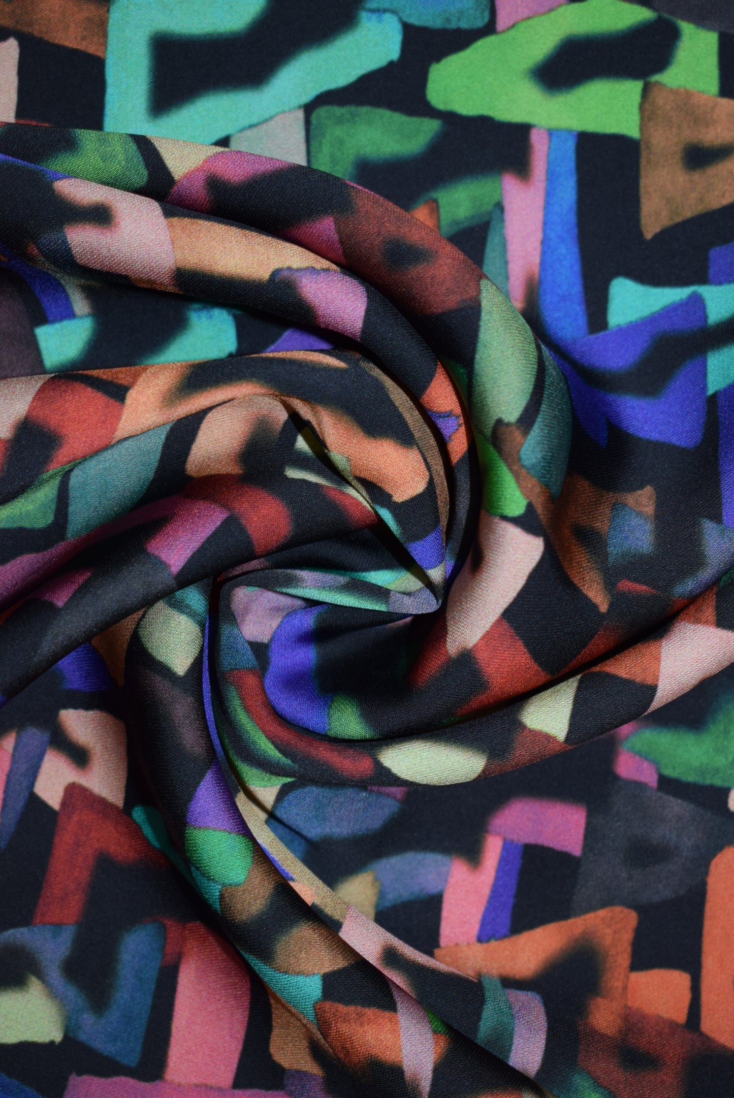 'Triangle Bright' Satin Print