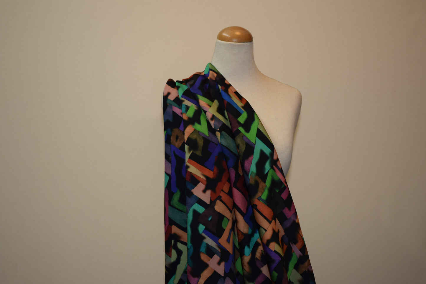 'Triangle Bright' Satin Print